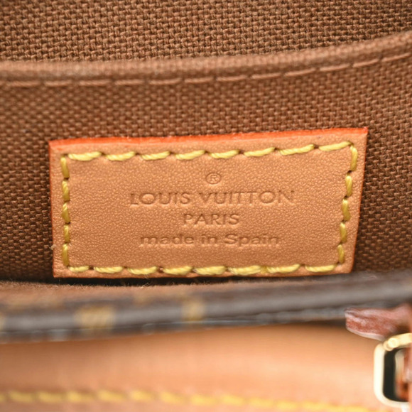 LOUIS VUITTON Monogram Sac Plat Brown Canvas Handbag